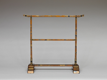 Hand-towel Rack (Tenugui kake) with Chrysanthemums and Meandering Stream