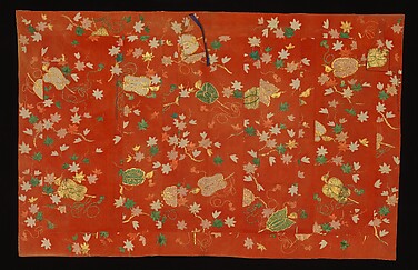 Buddhist Vestment (Kesa) with Pattern of Maple Leaves and Fans