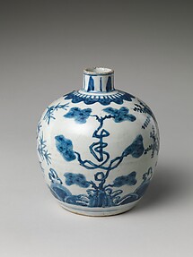 Bottle with Pine and Character for Longevity (Shou)