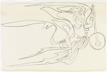 Flying Celestial (Apsara) with Musical Instrument