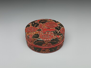 Box with Chrysanthemum and Praying Mantis