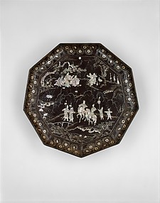 Tray with Figures in a Landscape
