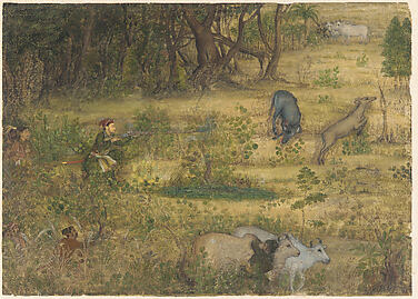Prince Dara Shikoh Hunting Nilgais