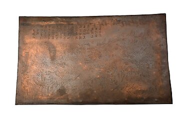 Engraved copperplate for The Battle at Tam-dy and Tru-huu

