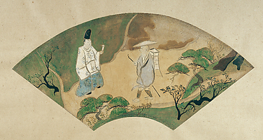 Scene from The Ise Stories: “Mount Utsu” (Utsu no yama)

