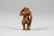 Netsuke Of Demon With A Mask Japan Edo Or Meiji Period