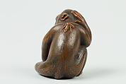 Netsuke Of Monkey With A Bee On His Back Japan Edo Or