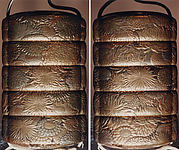 Case (Inrō) with Design of Chrysanthemum Blossoms