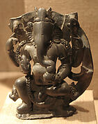 Four-Armed Ganesha Seated on Two Lions