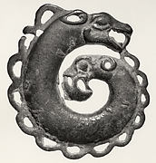 Plaque in the Shape of a Coiled, Two-Headed Animal