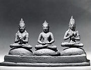 Buddhist Trinity on Cushions