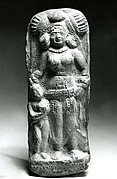 Plaque with Goddess and Attendant