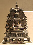 Miniature Shrine with the Enthroned Buddha