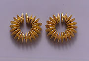 Pair of Ear Clips Composed of Fused Discs