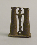 Standing Figure Between Two Posts