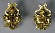 Pair of Large Hexagonal Ear Ornaments