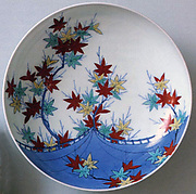 Dish with Design of Maple Leaves