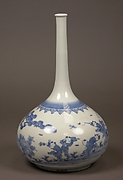 Long-Necked Bottle with Design of Chinese Children Playing Outdoors