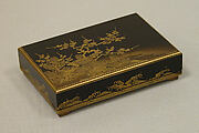 Box with Design of a Plum Tree and Pine