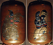 Case (Inrō) with Design of Noh Dancer with quiver from