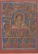 Mahavira Rides in His Initiation Palanquin: Folio from a Kalpasutra Manuscript