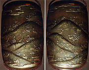 Case (Inrō) with Design of Deer in a Hilly Landscape