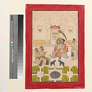 Maharana Amar Singh II Is Shown Two Silver Elephants