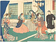 Yokohama Foreigners in the Sitting Room of a Merchant Ship