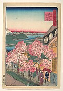 Entrance to the Gankirō Tea House in the Miyozaki District, Yokohama, Bushu
