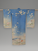 Summer Kimono with Carp, Water Lilies, and Morning Glories