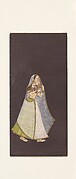 A Lady Walking at Night Holding an Oil Lamp