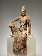 Bodhisattva , probably Manjushri (Wenshu)