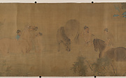 Washing Horses in a River