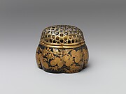 Incense Burner in the Shape of a Melon with Autumn Flowers and Grasses