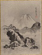 Sea with Rocks; Fuji in the Distance