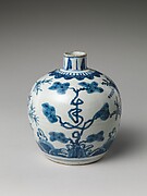 Bottle with Pine and Character for Longevity (Shou)