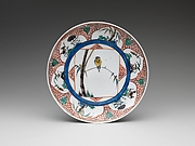 Dish with Bird on Bamboo