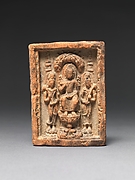 Seated Buddha Flanked by Two Bodhisattvas