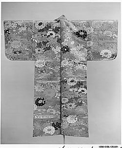Noh Costume (Karaori) with Chrysanthemums and Waves