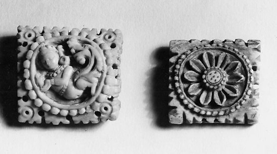 Two Plaques from a Ritual Apron (Kinnari and Lotus Flower)