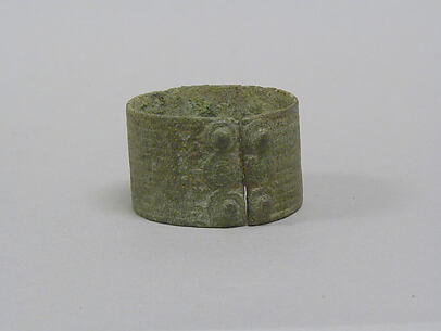 Open Wide Bracelet with Striations