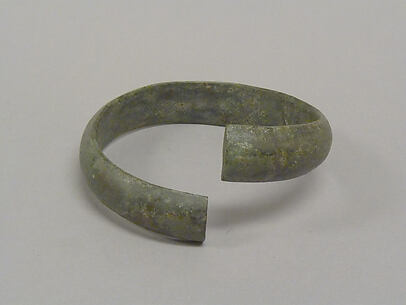 One from a Pair of Undecorated Torqued Anklets