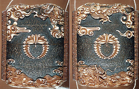 Case (Inrō) with Design of Dragon among Clouds and Waves