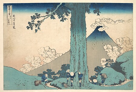 Mishima Pass in Kai Province (Kōshū Mishima goe), from the series Thirty-six Views of Mount Fuji (Fugaku sanjūrokkei)