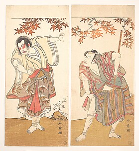 The Actors Ichimura Uzaemon and Arashi Sangorō