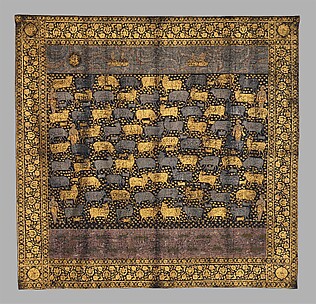Painted Cloth (Pichwai) Depicting the Celebration of the Festival of Cows