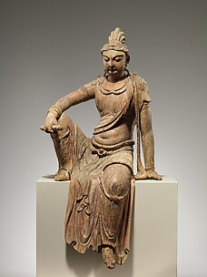 Bodhisattva , probably Manjushri (Wenshu)