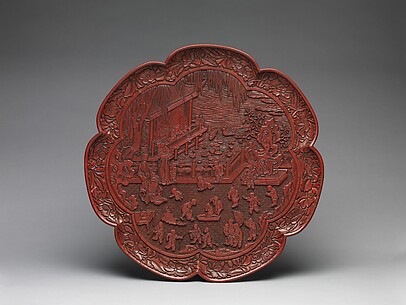 Platter with Scene of Children at Play in a Garden

