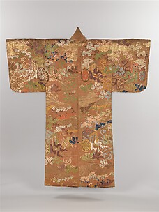 Noh Costume (Karaori) with Court Carriages and Cherry Blossoms