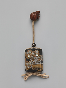 Case (Inrō) with Design of Maple Tree and Stream
